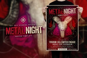 Metal Poster Template by Set Sail Studios