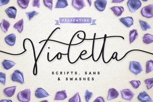 Violetta Font Set by Set Sail Studios