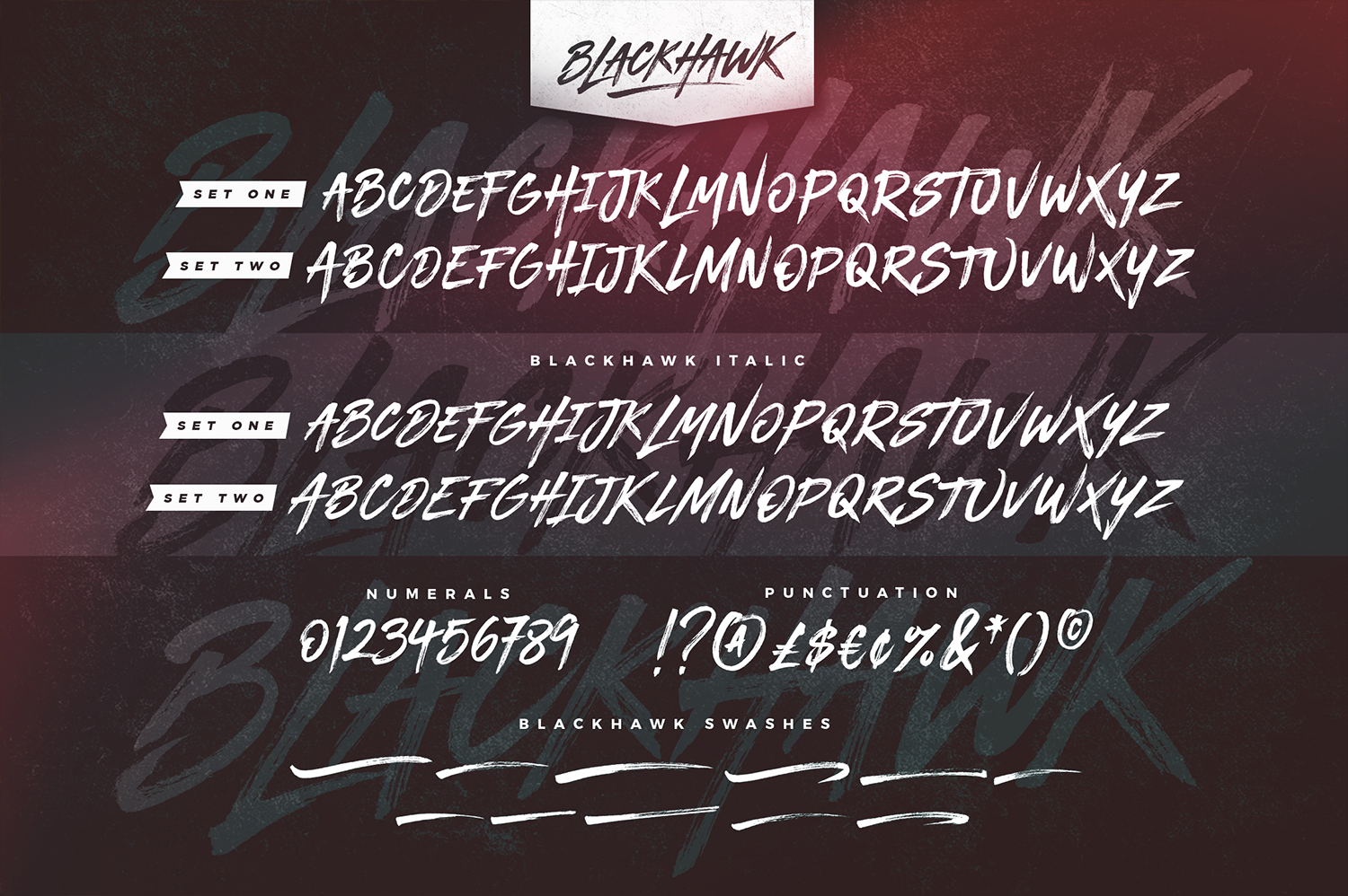BLACKHAWK brush font by Set Sail Studios