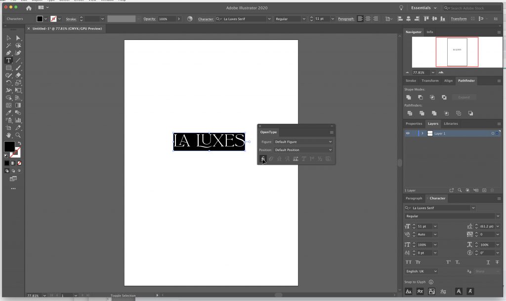 Standard Ligatures Set Sail Studios