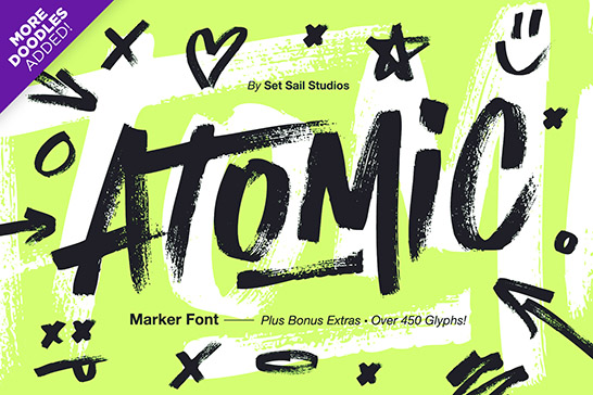 ATOMIC Marker Font + Extras (UPDATED) | Set Sail Studios